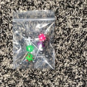 5 tongue piercing and not sharp at all or poke